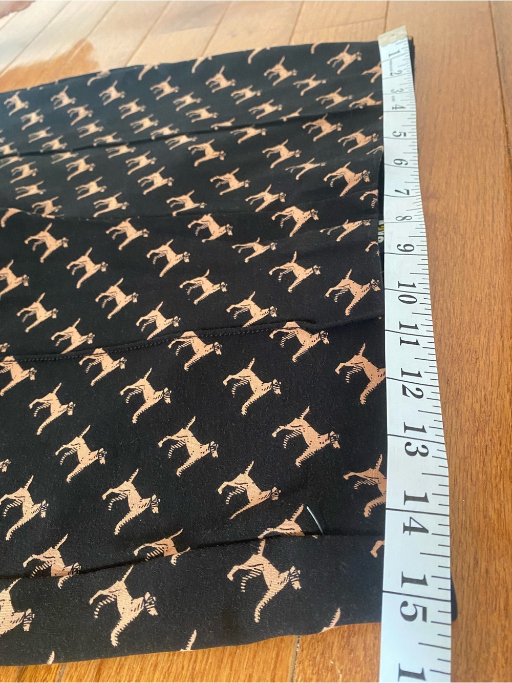 Anthropologie Maeve The Margot Dog Print Cropped Flare Pull On Pants Black M - Picture 8 of 13